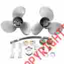1046309 Mercury Marine Mercruiser Power Tech Bravo Ii Konrad 18.5 Dia X 19 Pit Ss Boat Props Set Of 2