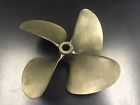 13.7x19.5 Oj 4 Blade Brass Propeller 13.7 X 19.5 Right Hand