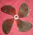 356254 158-16 Michigan Wheel Mi 16 X 18 4 Blade Nibral Inboard Propeller Right Hand 1 Bore