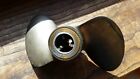 25663-a-1-11.6 Quicksilver Brass Bronze Boat Prop Propeller Quick Silver
