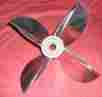 48-822268-30 275-16 Mercury Racing 14 X 30 4 Blade Cleaver Stainless Steel Propeller