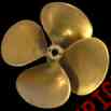 40014ta 4 Propeller Hung 28 Shen Boat Bronze 30 Pitch Rh Blade