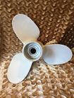 526265 Metal Blade Boat Propeller Spline Hub Diameter Prop Length White