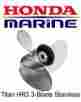 58133-zw1-a19hr Honda Bf75-bf130 13-7 8 X 19 Titan Hr3 3-blade Stainless Prop