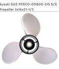 990c0-00800-215 Suzuki Marine Stainless Propeller 3x16x21-1-2