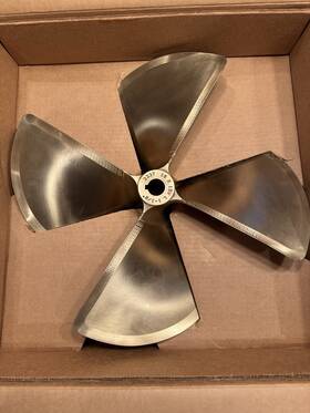3337 Acme Marine 16 X 15 4- Blade Inboard Propeller Left Hand Nibral 1 1/8 Inch Bore