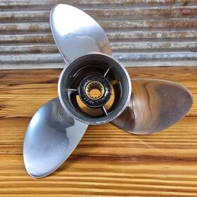 765177 Captain Outboard Propeller 10x12 For Brp Omc Evinrude Johnson 15-35hp 14 Tooth Stainless