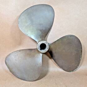 1248 Chris Craft 8008 Vintage 3 Blade Brass 15 Inch Propeller Rh Federal Equi-poise