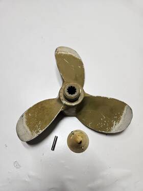472265 Chrysler Oem Montgomery Ward Sea King Propeller 3 Blade Prop Aluminum Freshwater