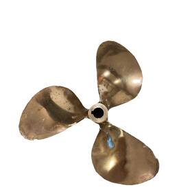 D12p12rb Columbian Hydrosonic Propeller 3 Bladesolid Brass 10 Inch Blades Vintage Ship