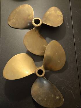 D1410 Columbian Bronze 3 Blade Propellers 14x10 Inch Right And Left Hand Set Of 2