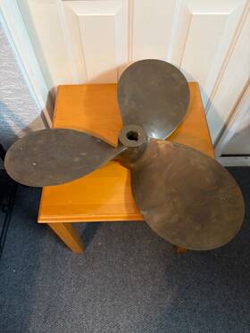 26coolidge15rh Coolidge C9115 Vintage 26 Inch Rh Brass Propeller 39 Lbs. Original Patina Free Shipping
