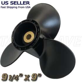 58100-93723-019 Copkingo Boat Aluminum Alloy Propeller 9-1/4 Inch X 9 For Suzuki Outboard