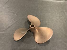 14rh13 Dyna-jet 3 Blade Prop Brass Propeller Michigan With 1 Inch Bore 14x13 Date 6/76