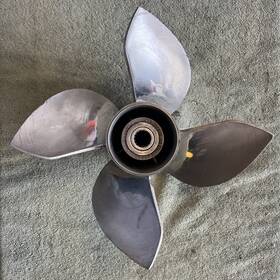 435036 Evinrude Johnson Ballistic Prop Ss 4 Blade 13 3/4 X 25 15 Spline
