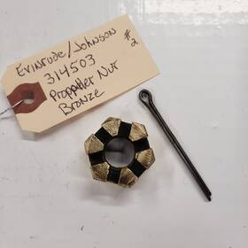 314503 Evinrude Johnson Propeller Shaft Nut Bronze Fits Many Different Models