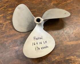 16lh15 Federal Propeller Bronze 16x15 Lh 1 1/4 Shaft 3 Blade