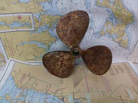 3-12rh6-1 Federal Boatersft Resale Shop Of Tx 2505 1807.01 Bronze 3 Blade 12rh8 Prop For 1 Inch Shaft