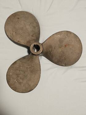 13rh8 Grand Rapids Vintage Brass Boat Propeller Mich With Tapered 1 Inch Shaft