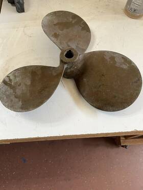 15rh10 Grand Rapids Vintage Brass Boat Propeller Mich 9 65 Free Shipping Usa