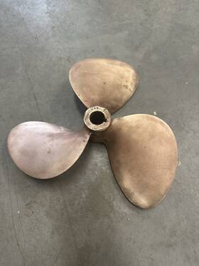 13rh11 Grand Rapids Mich 13x11 Boat Prop Propeller Brass Michigan Tapered Key 1 Inch -3/4