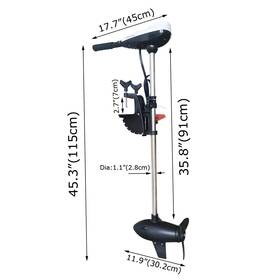 028197 Intbuying Open Box 24v 240lbs Thrust 36 Inch Trolling Motor Marine Propeller Brushless Outboar