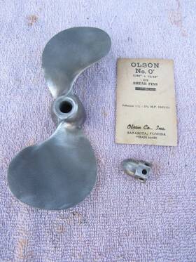 43-260 Johnson Antique Outboard Motor Propeller 2.5hp 1939-40 Hd-39 Hd-10 Hs-39
