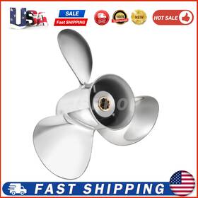 Js-25101501a Jsprop Uesd 9.9x13 Stainless Steel Outboard Boat Propeller For Tohatsu 25-30hp 10tooth
