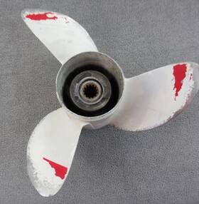 Shor-013547 Kingway Boat Propeller White Aluminum Outboard Motor 13 X 19 Yamaha Possibly