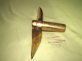 Rh12dx6p-3 Martec Eliptec Sailboat Fold Brass Bronze Propeller 850 Inch Shaft Lot#2