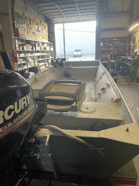 0g112233 Mercury Boat 16x48 Weldbilt Aluminum 25hp Outboard Low Hours. Runs Great