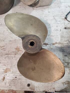 20805a-1-95 Mercury Mark 20 Brass Quicksilver Propeller