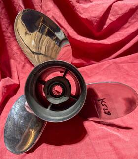 48-11074a40-23 Mercury Quicksilver Laser 14.25 X 23 Stainless Steel Propeller For 90-300 K528