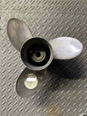 48-16543-19 Mercury Reconditioned Laser 2 14 X 19 3 Blade Lh Stainless Outboard Prop