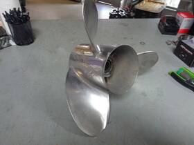 48-16550a40 Mercury Laser 2 Stainless Propeller Right Hand 13 3/4 Dia X 25 Pitch