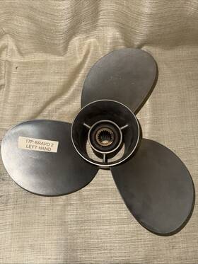 18.75x17p Mercury 48-18643 Bravo 2 Left Hand Stainless Steel 3 Blade Propeller