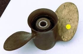 48-29658 Mercury A2-17 Quicksilver Vintage Brass Outboard Motor Propeller