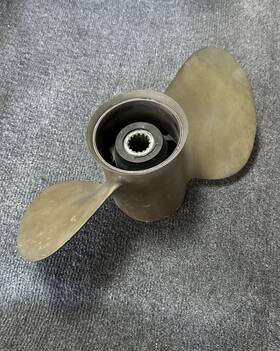 48-49630-21 Mercury 48-49630a3 21p Vintage Quicksilver Brass 2-blade Propeller 13.5 Inch Wide