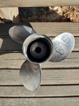 48-76232a5 Mercury Used Quicksilver Stainless Steel Propeller 10.3/8 X 13 Pitch Rh Prop B95