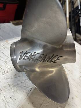 48-855862a5 Mercury 15 Pitch Stainless Steel Vengeance Propeller