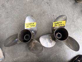 48-8m01512 Mercury Enertia Eco Props 16x21p Lh And Rh Ss Pair Of Propellors