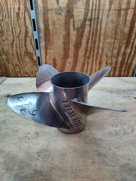 48-8m0151210 Mercury Used Bravo I 4 Blade Propeller 22 Pitch Lh Prop Sg6