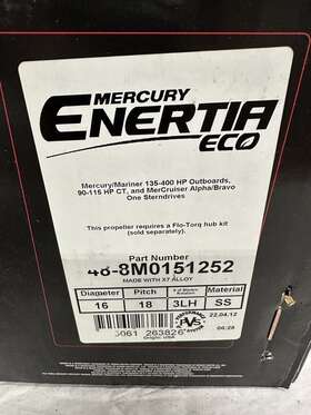 48-8m0151252 Mercury Propeller Enertia Eco 16 X 18 Pitch Lh Part#