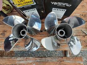 48-8m0214711 Mercury Tested Once Pair Ventura Propellers 15 X 18 Pitch Rh Lh Props B91
