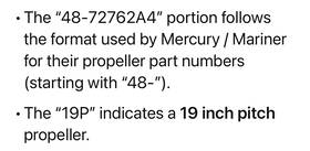 727624-4 Mercury Stainless Steel Outboard Prop 19 Pitch