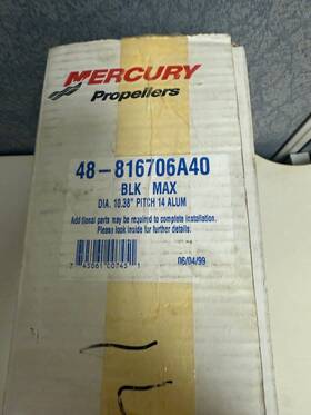 48-816706a40 Mercury Marine / Mercruiser 745061007451 Mercury/mariner 10-3/8x14 Prop Rh