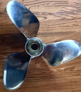 P-b26 Mercury/mariner 14 26 3-blade Propeller Inch Hooter By Pendergrass 15-tooth Spline Rh