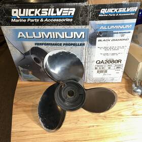 Qa2080r Mercury Quicksilver Black Diamond 10 3/8 14 Pitch 3 Blade Rh Boat Propeller