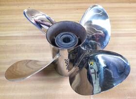 R125f75738 Mercury Predator Stainless Steel 4 Blade Prop Rh 13.75 Inch