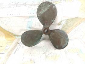 16lh17-1.25 Michgan Boatersft Resale Shop Of Tx 2411 2254.01 Bronze 3 Blade 16lh17 Prop - I.25 Inch Shaft
